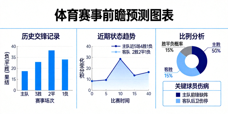 体育赛事前瞻预测图表 - 数据统计与概率分析可视化